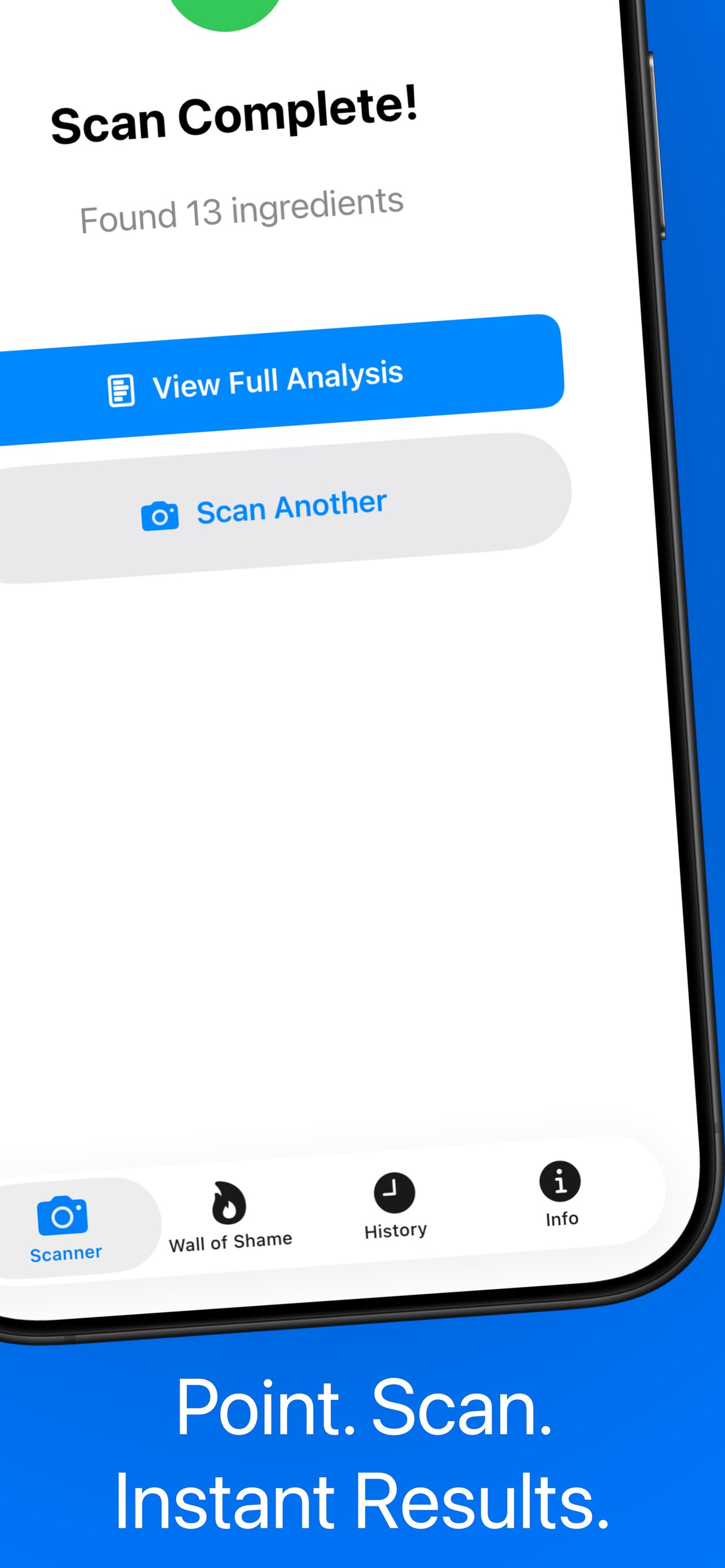 NoJunk product comparison feature showing side-by-side healthier alternatives